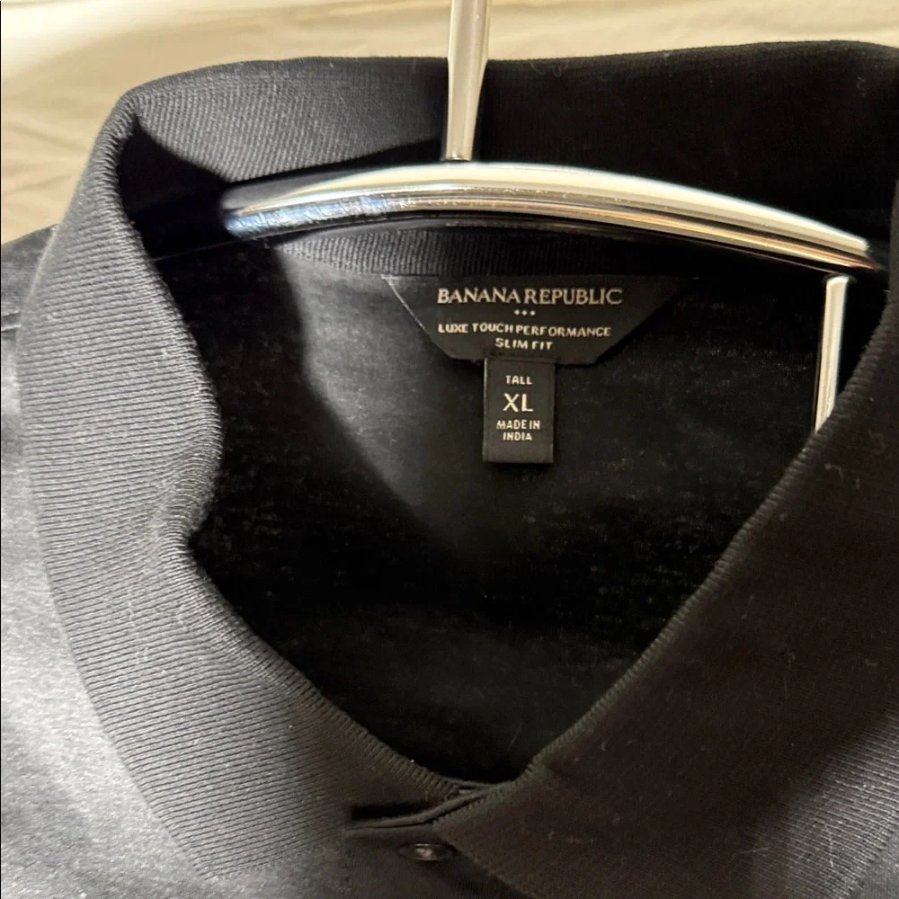 Banana Republic Men's Black Short-Sleeve Polo